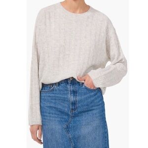 1.STATE Mixed Stitch Crewneck Sweater